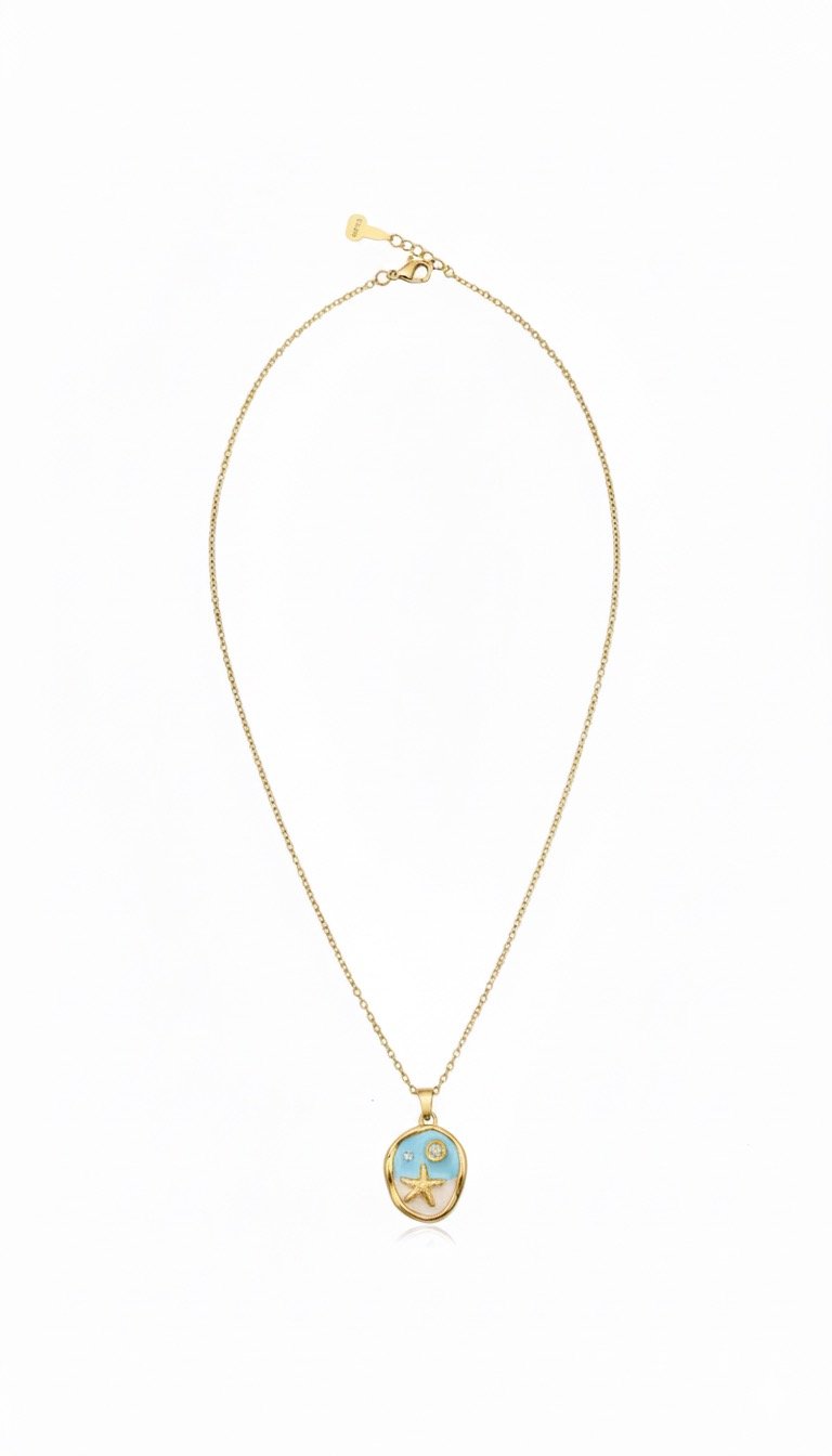 Aqua Stella Blue Pendant Necklace - Image 3