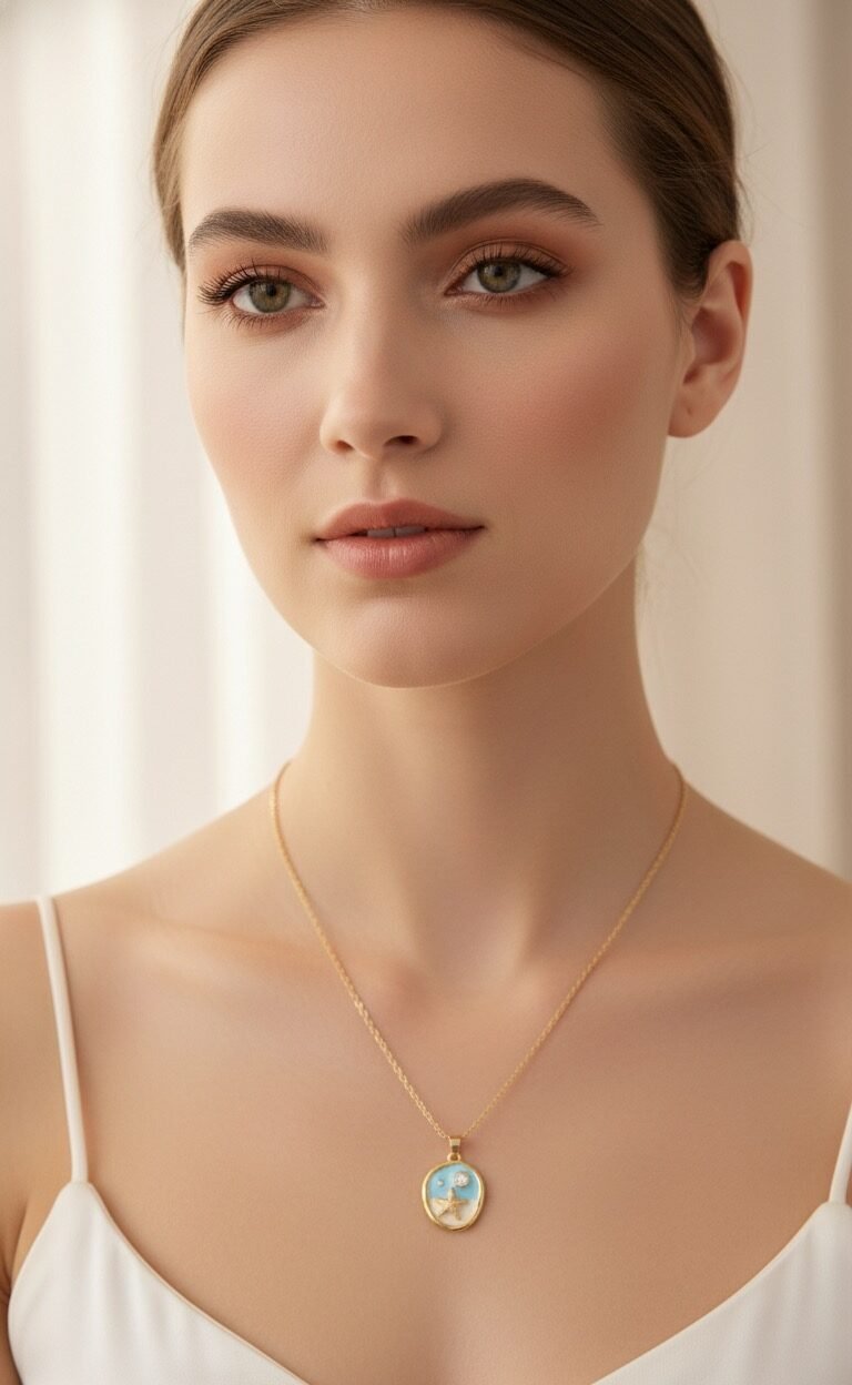 Aqua Stella Blue Pendant Necklace - Image 2