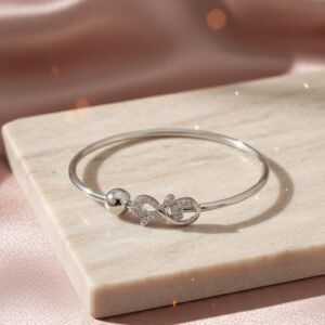 Silver Stone Cuff Bracelet